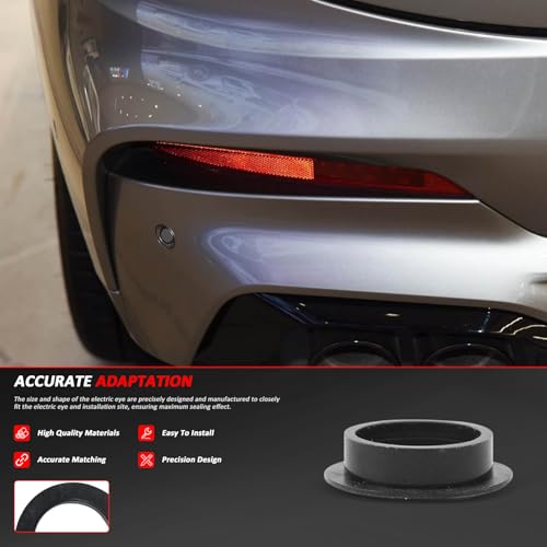 Image of Rear Bumper Parking Sensor Ring for BMW 128i 135i M 228i 230i M235i M240i M2 323i 325i 328i 330i 335i M3 320i Hybrid 3 340i 428i 430i 435i 440i M4 X4 Replacement # 66206923000 (5 PCS)
