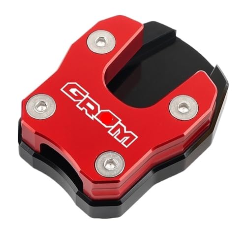 Accessoires moto GROM MSX125 béquille latérale extension plaque support rouge