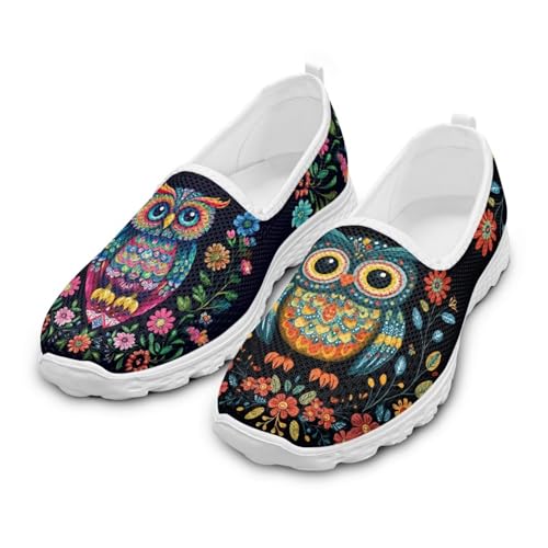 Womens Flats Shoes Retro Dress Mesh Slip on Ballet Flats for Women Comfort Travel Walking Shoes Arch Support