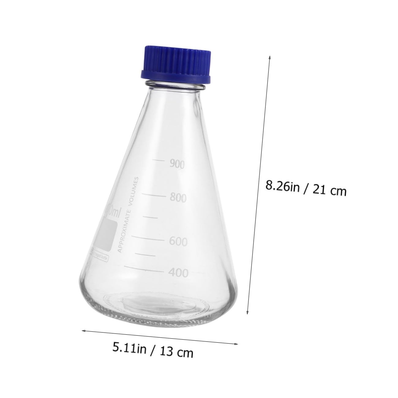 Boccette Reagenti Coniche in Vetro con Graduazione 1000Ml Flaconi per Esperimenti di Laboratorio Adatti a Scuola e Ricerca
