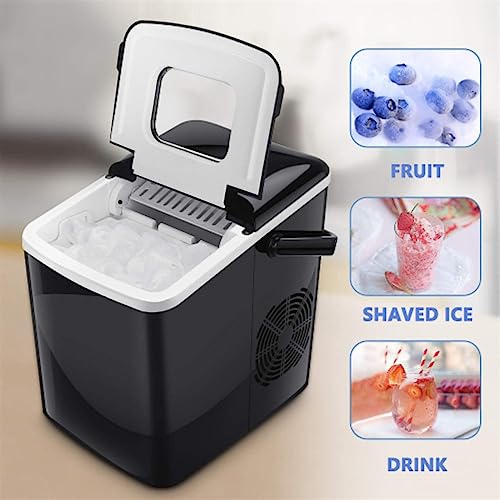 Fabricadora portátil de hielo 26 lbs/24 h con cuchara miniatura 5