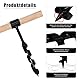 VZU 25x260mm Erdbohrer Hand, Handbohrer Holz, Bushcraft Bohrer, Bushcraft Handbohrer, Multifunktionaler Holzbohrer Manuell Bushcraft, für Outdoor Survival und Campingarbeiten, Schwarz