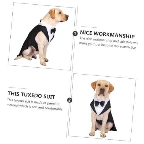 Disfraz Formal para Perro Talla XL Traje de Esmoquin Blanco miniatura 4