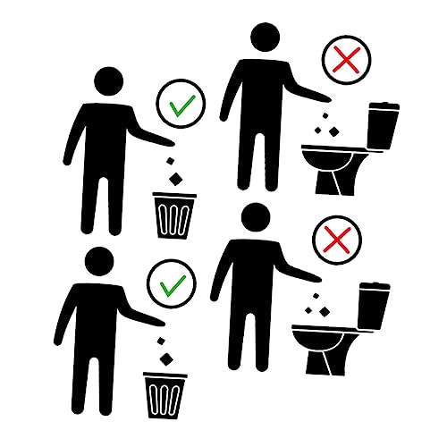 TINEASUR Adesivi Mural Bagno 2 Pezzi 20x30 Cm Pvc, Avvertimento Per Wc Ragazzo Ragazza, Autoadesivi Impermeabili Per Sedile Water e Pareti Lisce, Decorazione Bagno Facile Da Applicare e Rimuovere