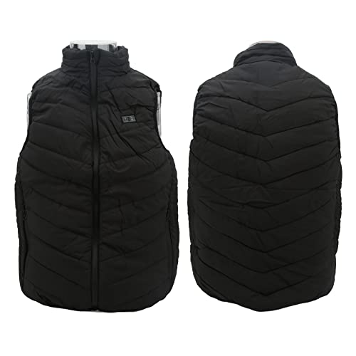 Colete aquecido, colete de aquecimento quente, leve, preto, alimentado por USB, alivia a dor muscula