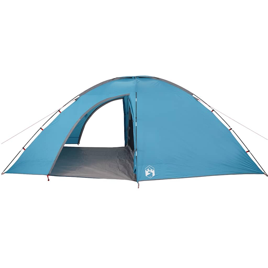 Tenda da Campeggio 8 Persone Grigio e Arancione