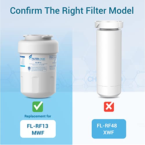 Filterlogic Mwf Refrigerator Water Filter, Replacement For Ge® Smart Water Mwfp, Mwfa, Gwf, Hdx Fmg-1, Wfc1201, Gse25Gshecss, Pc75009, Rwf1060, 197D6321P006, Kenmore 9991, 3 Filters #TOP1