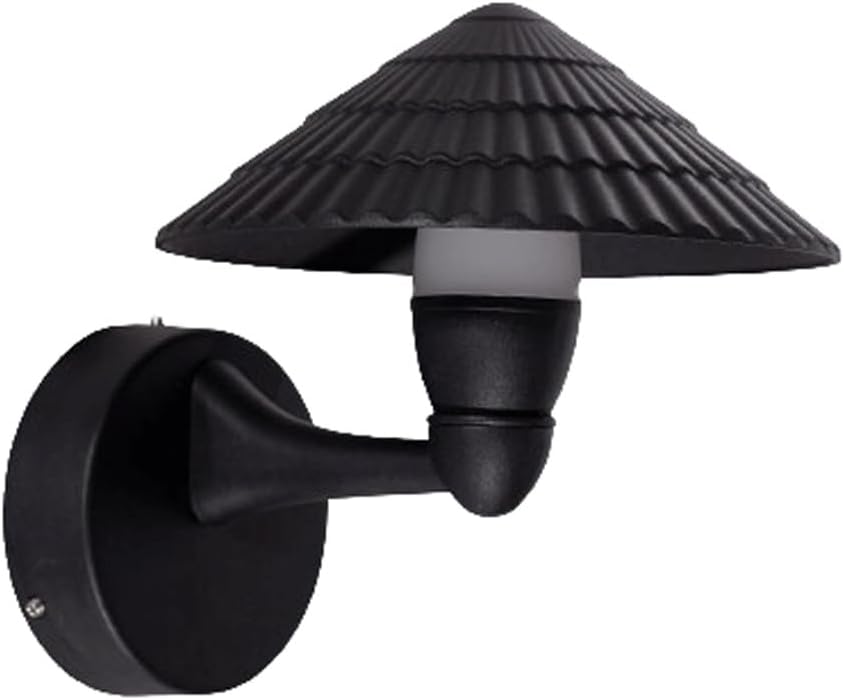 Modern Black Outdoor Wall Light, Waterproof Wall Sconce with Acrylic Shade, Durable Aluminum Exterior Wall Mounted Lamp with COB LED Lighting Fixture for Porch, Garden, Patio, Yard, Villa
