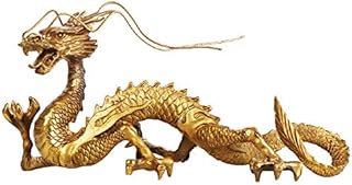 better us Chinese Feng Shui Dragon Brass Statue Sculpture Home Office Decoration Tabletop Decor Ornaments for Wealth and Success Good Lucky Gifts