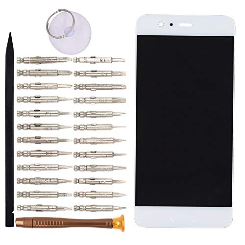 Image of LCD Screen and Digitizer Assembly with Fingerprint Button Keypad Without Bezel Frame for Huawei P10 VTR-L09 VTR-L29 VTR-AL00 VTR-TL00(White)