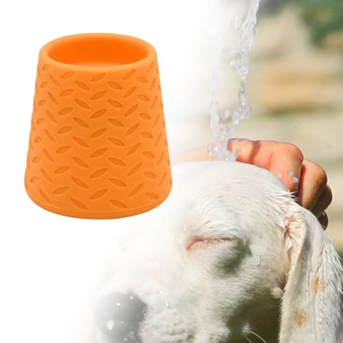 Nishiyuenyi Dispositivo de Banho para Cães com Compatibilidade com Garrafas de água, laranja