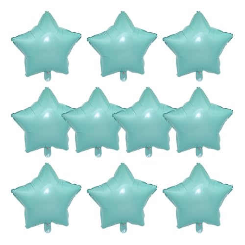 Image of MEETINGU 10PCS 18 inch Star Balloons Foil Balloons Foil Membrane Balloons Party & Wedding Decoration, Turquoise Blue
