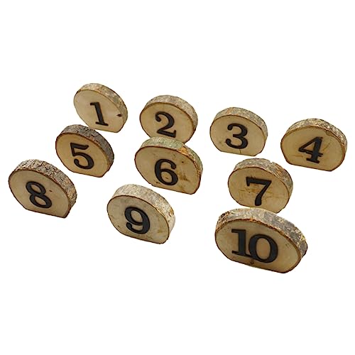 ULDIGI 10Pcs Rustic Table Numbers Elegant Wedding Decor for Receptions Events Precision Cut Signs for Table Arrangement