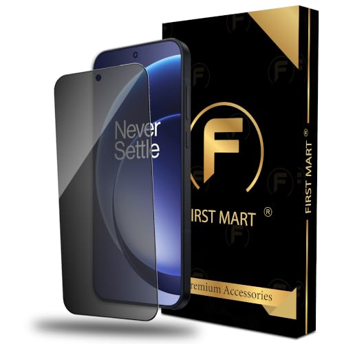 Image of FIRST MART Privacy Tempered Glass for OnePlus 15 | Anti-Spy Screen Protector, Edge-to-Edge 9H Scratch Protection, Case-Friendly, Bubble-Free | Pack of 1