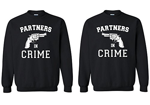 Crazydaisyworld Couple Sweatshirts Partners In Crime cover