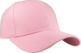 All Seasons Adjustable Size Baseball Cap Men Women - Classic Plain Hat (Light Pink)