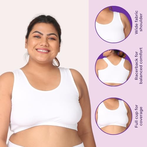 Image of Adira | Plus Size Sleeping Bra for Women | Plus Size Bra | Slip On Bras to Wear at Home | Comfortable Bra | Wirefree & High Coverage | Sleep Support | Avoids Stretch Marks | Pack of 2
