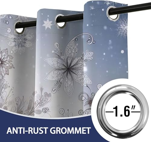 Blackout Curtains Magnolia Opaque Curtain Eyelet Curtains 3D Print Thermal Insulated Curtains for Living Room Children's Bedroom Window Decora, W52 x L84 Inch, 2 Panels - Image 6