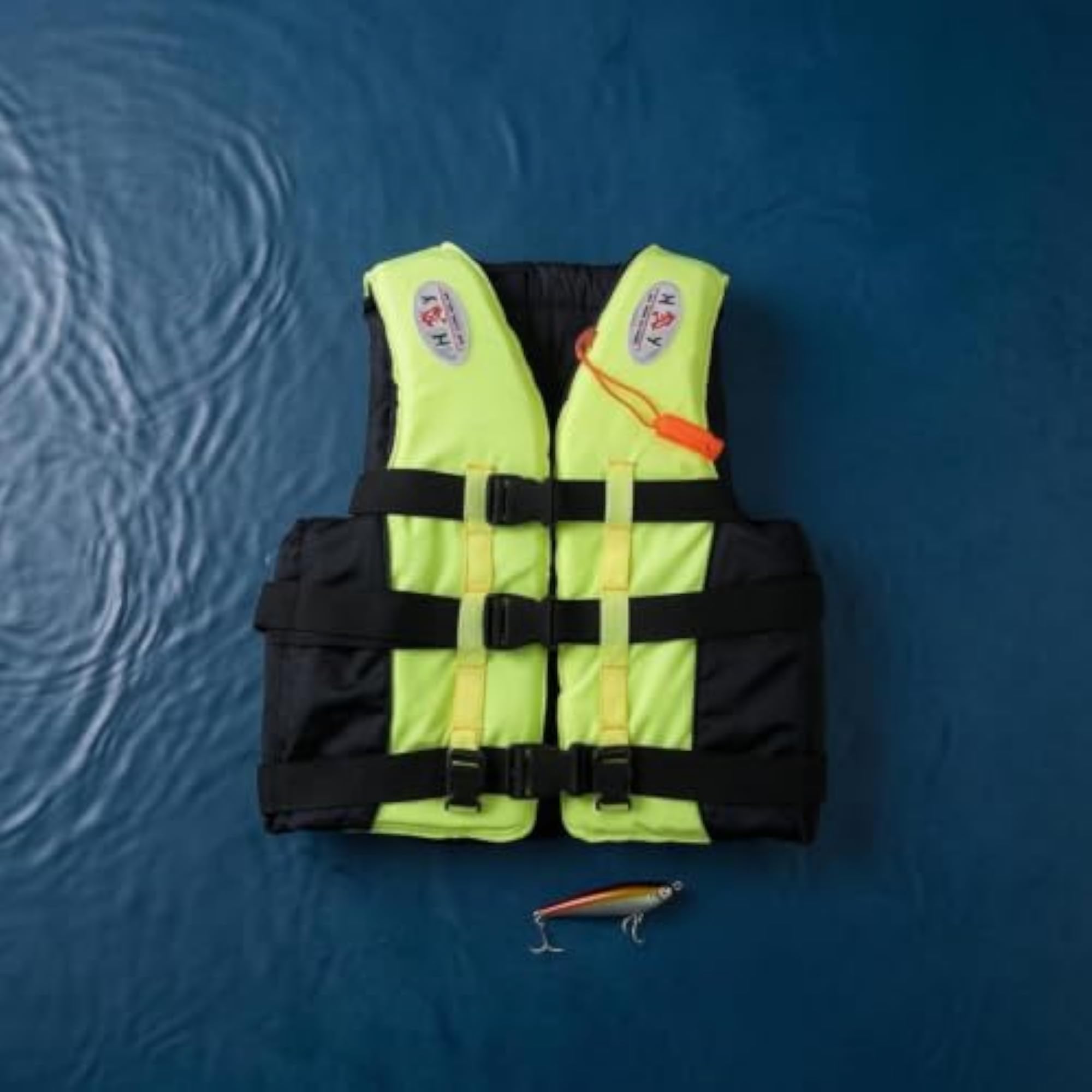 High-Visibility Adult Life Jacket Vest, Sleeveless Padded