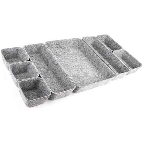 Bazasa 8-Piece Foldable Felt Organiser Set Cover