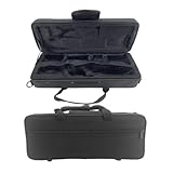Conboxus Ekey Clarinet Case Water-resistant Foam Padded Case, Black bag back Strap Thick Padding Nice Zipper...