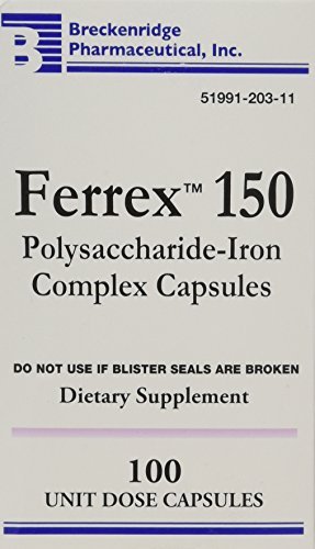 Ferrex 150 Polysaccharide Iron Complex Capsules By Breckenridge - 100 Ea By Choice One