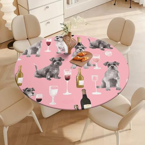 Nappe extensible ronde Schnauzer imperméable bord élastique total