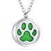 AZORA Dog Paw Diffuser Necklace Aromatherapy Essential Oil Locket Jewelry for Women Girls Boys Kids