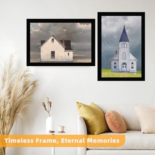 Image of BESCRCL 27x40 Poster Frame for Wall Display with HD Plexiglas, Engineered Wood for 27 x 40 Picture, Black, 1 Pack