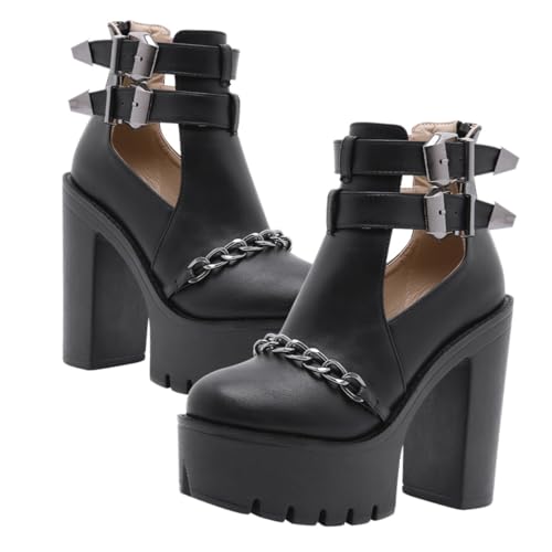 Bottines à talons hauts pour femmes chaussures imperméables confortables