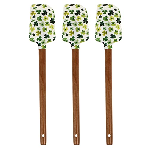 3pcs-St-Patricks-Day-Silicone-Spatula-Cake-Decorating-Spatula-with-Wooden-Handle-for-Irish-Baking-Shamrock-Kitchen-Cooking-Supplies 3pcs St Patricks Day Silicone Spatula Cake Decorating Spatula with Wooden Handle for Irish Baking Shamrock Kitchen Cooking Supplies