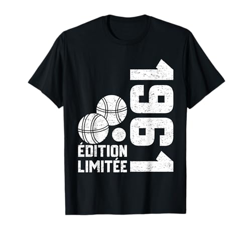 63e Anniversaire Vintage 1961 Édition Limitée Pétanque T-Shirt