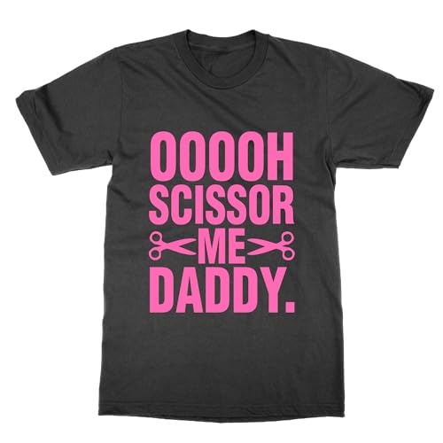 T-shirt Ooooh Scissor Me Daddy vêtement imprimé noir mode urbaine et originale