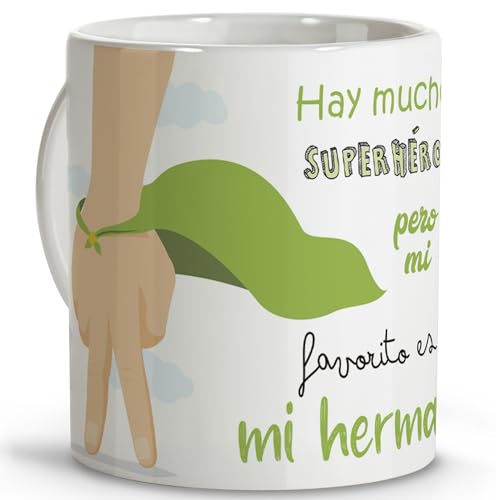 LolaPix Regalos hermanos boda. Tazas de cafe. Regalo hermano. Regalos para hermanos. Taza cerámica 330 ml.