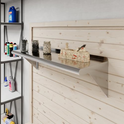 Image of AmGood 36 inch Long X 12 inch Deep Stainless Steel Wall Shelf | NSF Certified | Appliance & Equipment Metal Shelving | Kitchen, Restaurant, Garage, Laundry, Utility Room