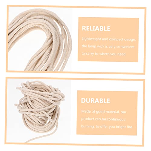Alipis 2 rollos de mechas de algodón para lámparas de aceite miniatura 7