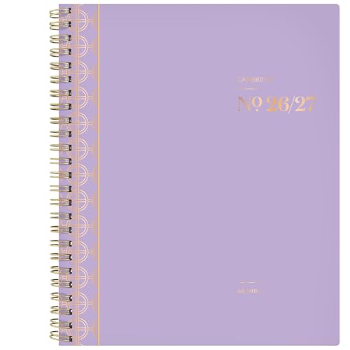 Cambridge Workstyle Focus Academic Planner (August 2026-July 2027) Weekly/Monthly, 9" x 11 ¼", Large, Page Size: 8.5" x 11", Lilac Cover with Gold Accents, Bilingual (1606-905FA-19) by Cambridge - Used condition - CA$14.13