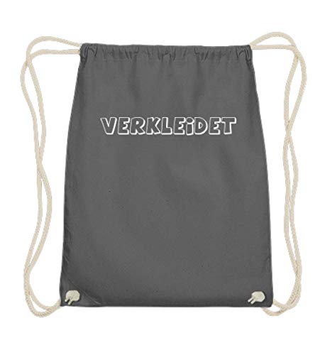 Grand sac en coton gris graphite 37x46cm déguisement de carnaval