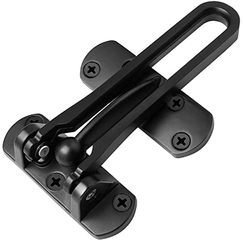 Litensh Door Chain Lock for Front Door, Swing Bar Door Guard Lock, Security Door Chain Latch for Home Apartment Hotel Dormitory (Black)