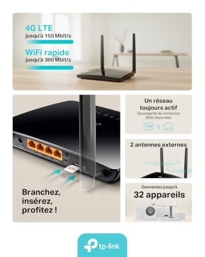 Routeur 4G LTE TP-Link : performance et connectivité haut débit Routeur 4G LTE TP-Link : performance et connectivité haut débit