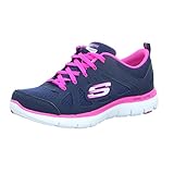 Skechers Sport Women's Flex Appeal Simplistic Sneaker,navy hot pink,9 M US