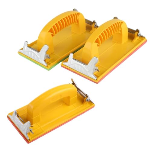 XAGMODSHN Soporte de papel de lija manual portátil con mango bloque de lijado manual para lijar, moler y pulir