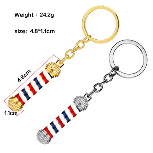 Fenical Pendant Keyring Keychain Barber Shop Sign Key Chain Trinket Women Men 4Pcs #TOP1