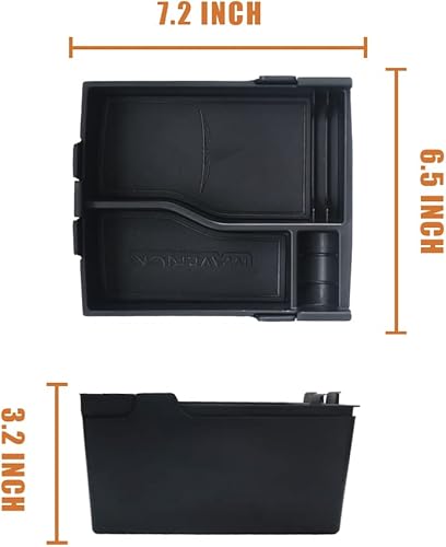 Miniatura 6 de TripleAliners Organizador de consola central Maverick 2022 2023, accesorios interiores de dos capas, caja de almacenamiento secundaria compatible