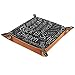 Font Valet Bandeja de cuero Catchall bandeja de la joyería de la caja de dados bandeja de la cabecera de cuero Pu Catchall bandeja de la mesita de noche Caddy soporte de dados 6.3 x 6.3 pulgadas
