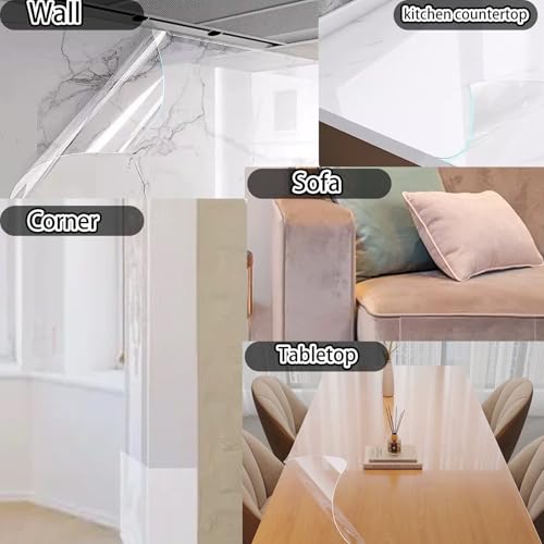 Rollo de película de vinilo transparente para muebles y pared de cocina 7