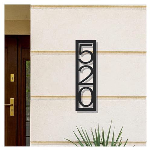image for YUAJSTERL Custom Metal Modern House Number Sign for Outside - Personal