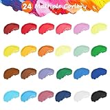 KINSPORY Acrylic Paint Set 24 x 60 ml with 12 Brushes and Palette - Water-Resistant, Assorted Colors for Beginners, Artists, Kids - Multi-Surface Art Supplies for Canvas, Wood, Rocks - Image 2