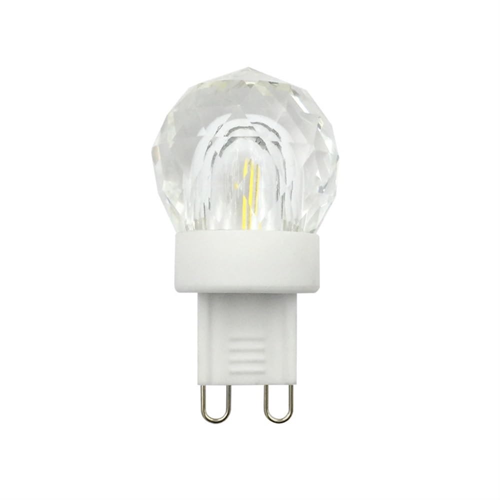 1fortunate Confezione da 50, sorgente luminosa a LED AC220V 3W G4/G9/E14 COB Lampada a sospensione in cristallo(Warm white,G4 3W)
