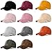 Fashion Suede Baseball Cap Unisex Adjustable Plain Dad Hat for Women Men Low Profile Classic Polo Casual Cap Pink